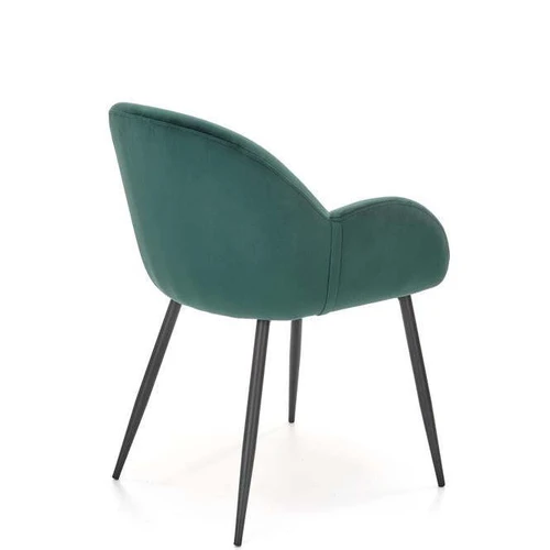 Tamsiai žalia sofos lova su milteliniu plienu ir minkštu aksominiu audiniu