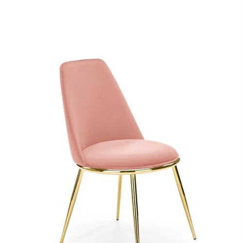 Minkštas smėlio spalvos fotelis su chromo plieno pagrindu