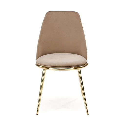 Ergonominė kėdė su aksominiu audiniu ir chromo plienu