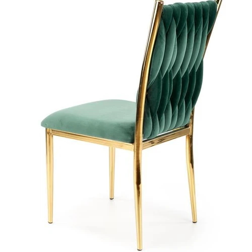 Madinga tamsiai žalia su auksu sofos kėdė su aksominiu audiniu