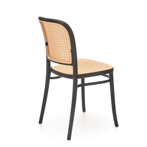 Ergonominės polipropileninės kėdės natūralios ir juodos spalvos