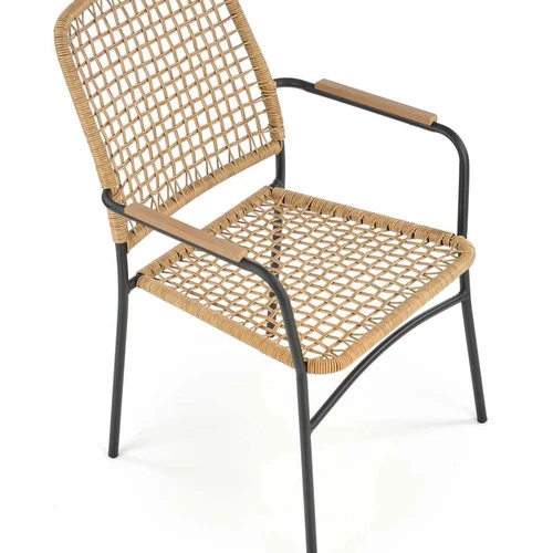 Modernus rotango kėdžių rinkinys su sintetiniu rotangu