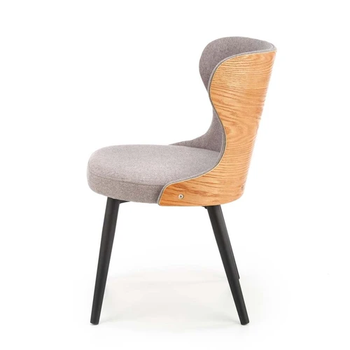 Ergonominė sofos lova su natūralaus ąžuolo ir pilkos spalvos deriniu