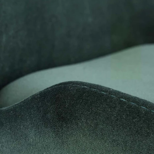 Tamsiai žali baldai su milteliniu plienu ir aksominiu audiniu