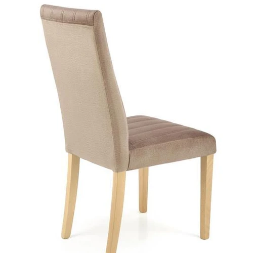 Elegantiški MONOLITH 09 kėdės iš buko masyvo su smėlio spalvos aksomu