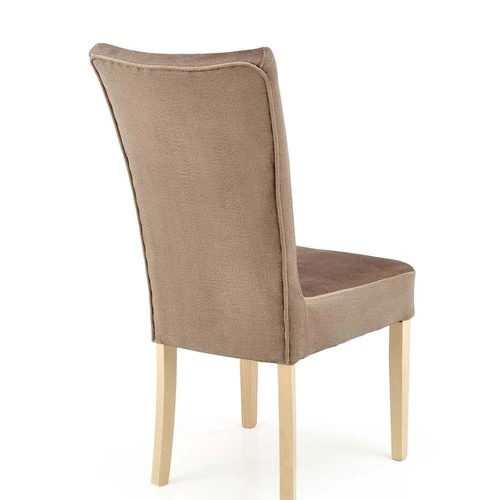 Minkšta medaus ąžuolo spalvos lova su smėlio atspalviu