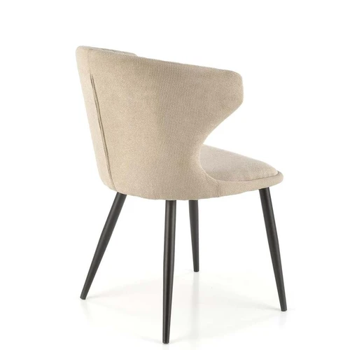 Ergonominė sofos lova su šviesiai smėlio spalvos audiniu