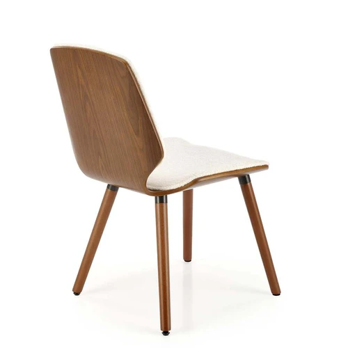 Moderni riešuto spalvos kėdė su patikimu medžio masyvu