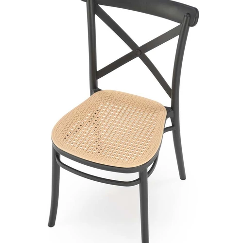 Modernios juodos ir rudos spalvos kėdės