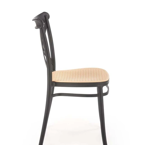 Ergonominės juodos ir rudos spalvos kėdės iš polipropileno