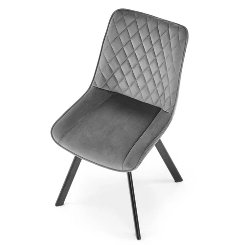 Elegantiška fotelė su milteliniu plienu ir pasukama funkcija