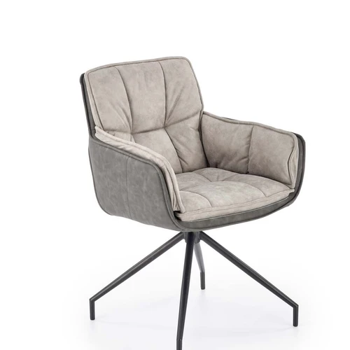 Minkštos kėdės su eko oda ir miltelinio plieno pagrindu