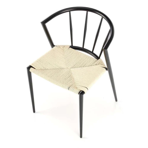 Natūralaus stiliaus stalas su unikaliu virvės dizainu