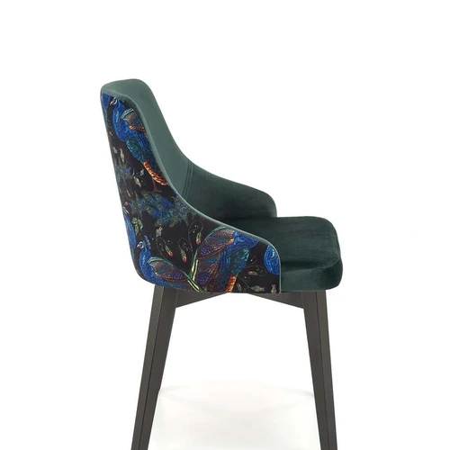 Minkšta kėdė iš buko masyvo su aksomu