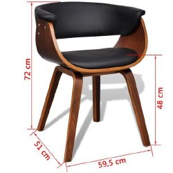 Valgomojo kėdė, išlenkta mediena, dirbtinė oda - Kėdės