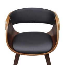 Valgomojo kėdė, išlenkta mediena ir dirbtinė oda - Kėdės