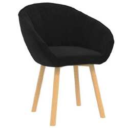 Valgomojo kėdė, juoda, aksomas