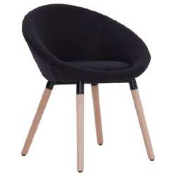 Valgomojo kėdė, juodos spalvos, audinys