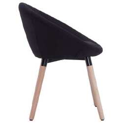 Valgomojo kėdė, juodos spalvos, audinys - Kėdės