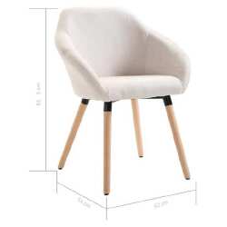 Valgomojo kėdė, kreminės spalvos, audinys - Kėdės
