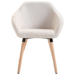 Valgomojo kėdė, kreminės spalvos, audinys - Kėdės