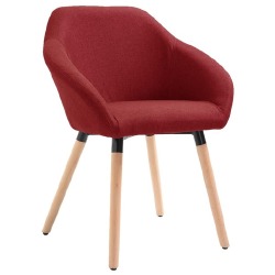 Valgomojo kėdė, raudonos spalvos, audinys