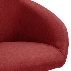 Valgomojo kėdė, raudonos spalvos, audinys - Kėdės