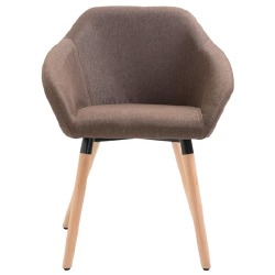 Valgomojo kėdė, rudos spalvos, audinys - Kėdės