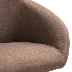 Valgomojo kėdė, rudos spalvos, audinys - Kėdės