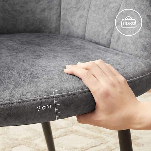 Moderni kėdė su aksominiu užvalkalu ir pritaikoma bet kuriam kambariui