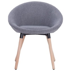 Valgomojo kėdė, šviesiai pilkos spalvos, audinys - Kėdės