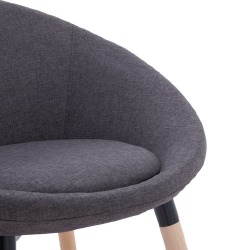 Valgomojo kėdė, tamsiai pilkos spalvos audinio - Kėdės