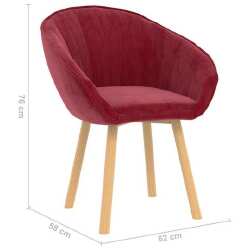 Valgomojo kėdė, vyno spalvos, aksomas - Kėdės