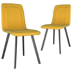 Valgomojo kėdės (2 vnt, geltonos sp.)