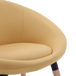 Valgomojo kėdės, 2 vnt., geltonos spalvos, audinys - Kėdės
