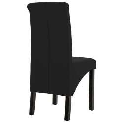 Valgomojo kėdės, 2 vnt., juodos, audinys - Kėdės