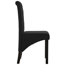 Valgomojo kėdės, 2 vnt., juodos, audinys - Kėdės