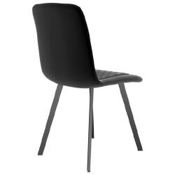 Valgomojo kėdės (2 vnt, juodos sp.) - Kėdės