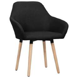 Valgomojo kėdės, 2 vnt., juodos spalvos, audinys - Kėdės