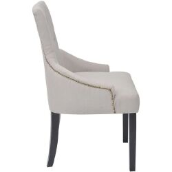 Valgomojo kėdės, 2 vnt., kreminės pilkos spalvos, audinys - Kėdės