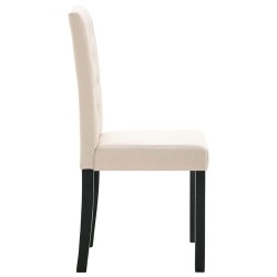 Valgomojo kėdės, 2 vnt., kreminis audinys - Kėdės