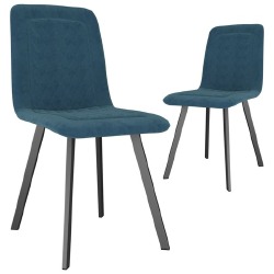 Valgomojo kėdės (2 vnt, mėlynos aksominės)