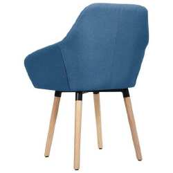 Valgomojo kėdės, 2 vnt., mėlynos spalvos, audinys - Kėdės