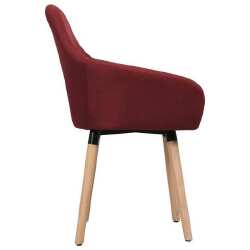 Valgomojo kėdės, 2 vnt., raudonojo vyno spalvos audinys - Kėdės