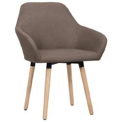 Valgomojo kėdės, 2 vnt, rudos spalvos audinys - Kėdės
