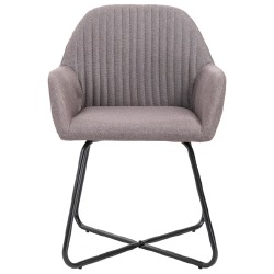 Valgomojo kėdės, 2 vnt., rusvos spalvos, audinys - Kėdės