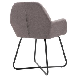 Valgomojo kėdės, 2 vnt., rusvos spalvos, audinys - Kėdės