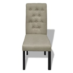 Valgomojo kėdės, 2 vnt., smėlio spalvos, audinys - Kėdės