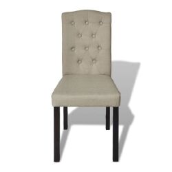 Valgomojo kėdės, 2 vnt., šviesiai rudos spalvos, audinys - Kėdės