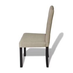 Valgomojo kėdės, 2 vnt., šviesiai rudos spalvos, audinys - Kėdės